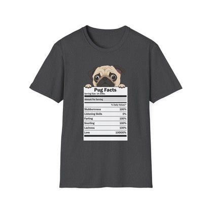 Funny Pug Facts T-Shirt — Pug Dog Graphic Tee