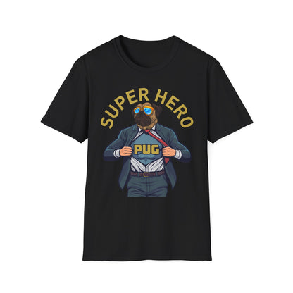 Pug Superhero Unisex T-Shirt — Funny Pug Dog Graphic Tee