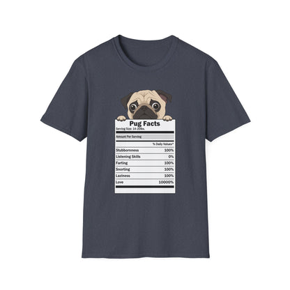 Funny Pug Facts T-Shirt — Pug Dog Graphic Tee