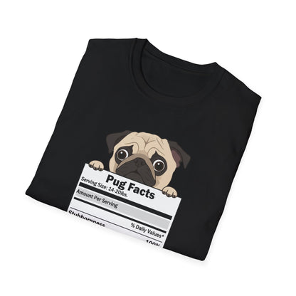 Funny Pug Facts T-Shirt — Pug Dog Graphic Tee