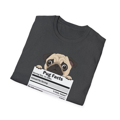 Funny Pug Facts T-Shirt — Pug Dog Graphic Tee