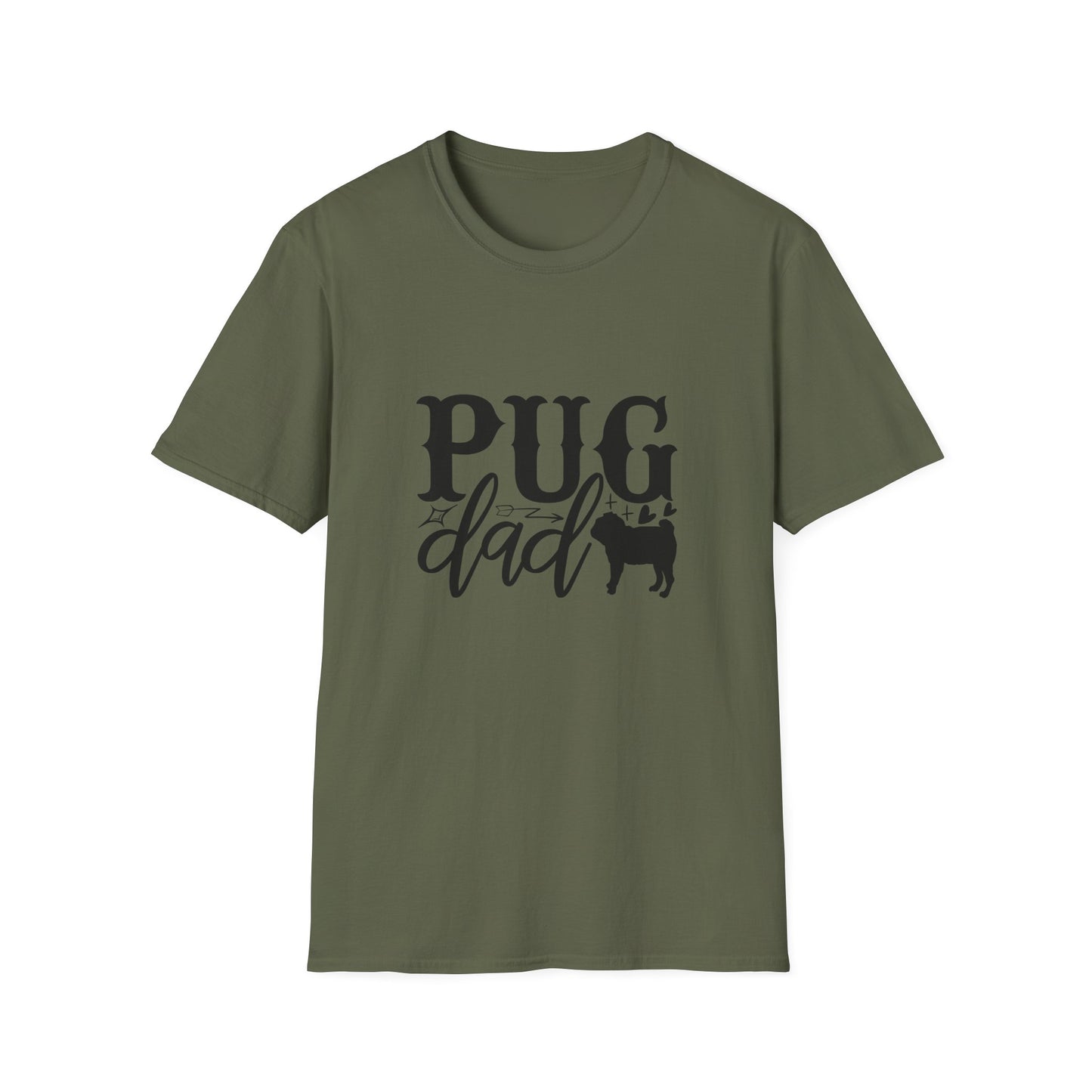 Pug Dad T-Shirt — Cute Pug Silhouette Tee for Dog Lovers, Father’s Day Gift
