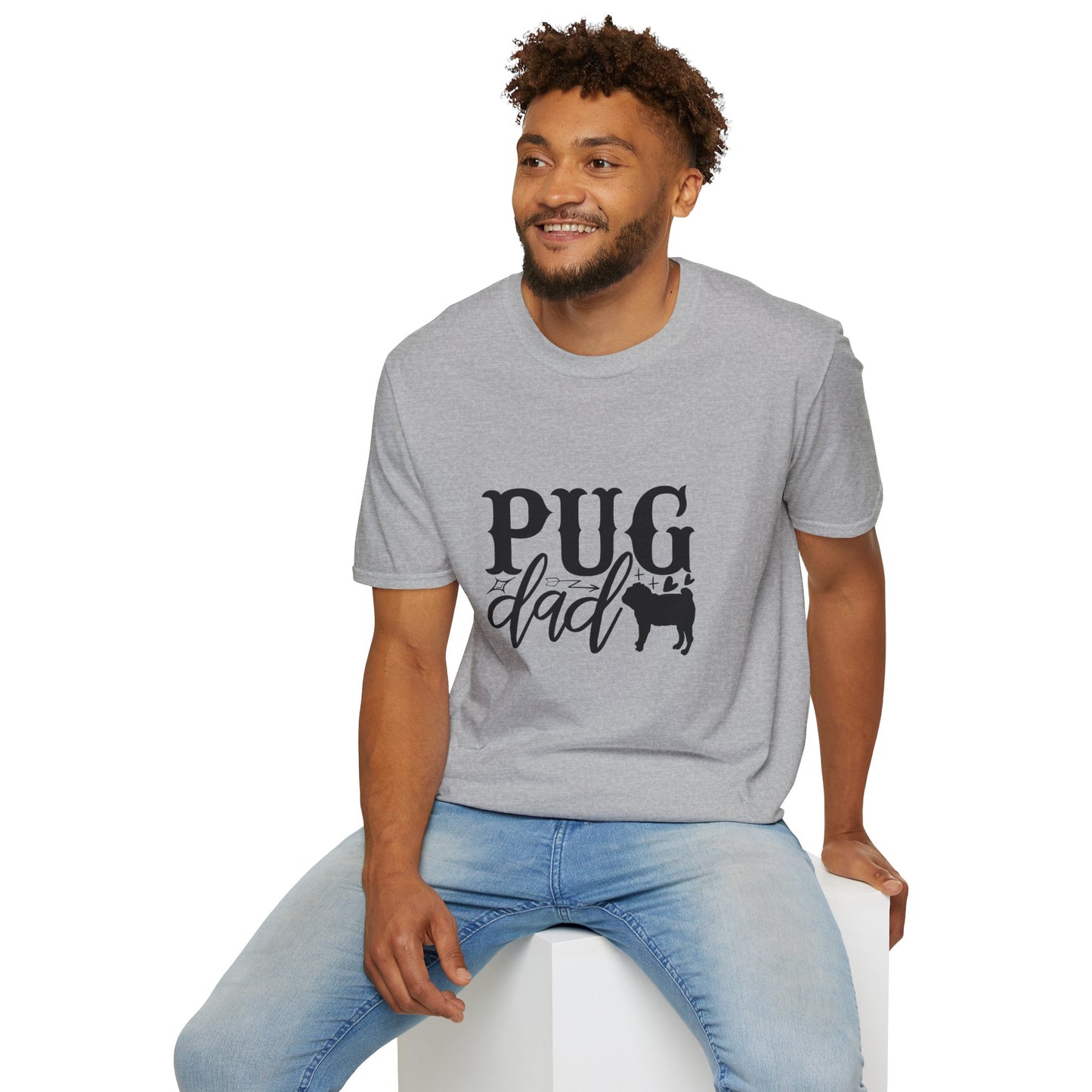 Pug Dad T-Shirt — Cute Pug Silhouette Tee for Dog Lovers, Father’s Day Gift