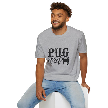 Pug Dad T-Shirt — Cute Pug Silhouette Tee for Dog Lovers, Father’s Day Gift
