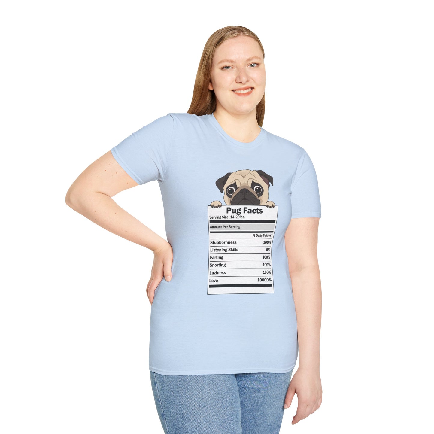 Funny Pug Facts T-Shirt — Pug Dog Graphic Tee