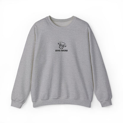 Dog Mom Pug Embroidered Crewneck