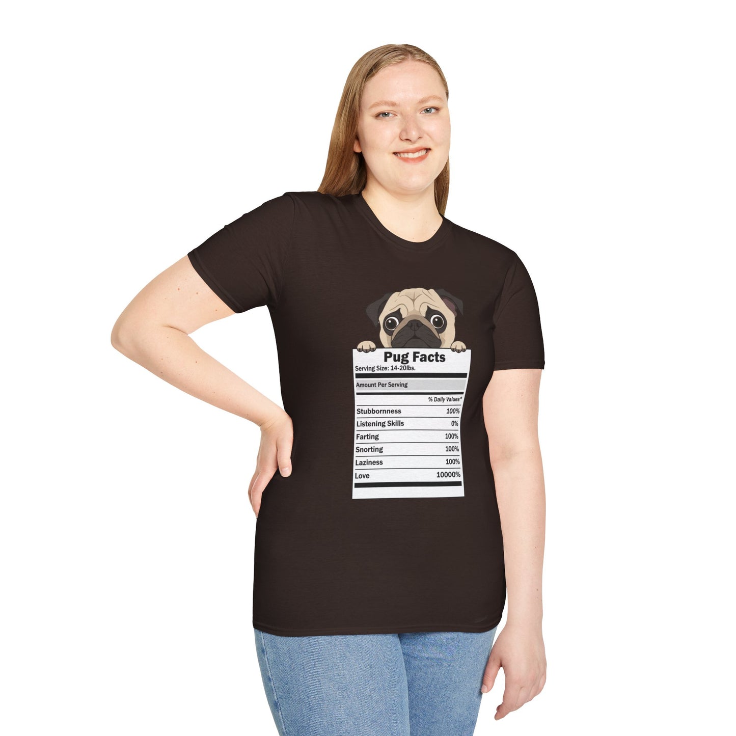 Funny Pug Facts T-Shirt — Pug Dog Graphic Tee