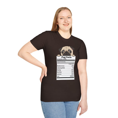 Funny Pug Facts T-Shirt — Pug Dog Graphic Tee