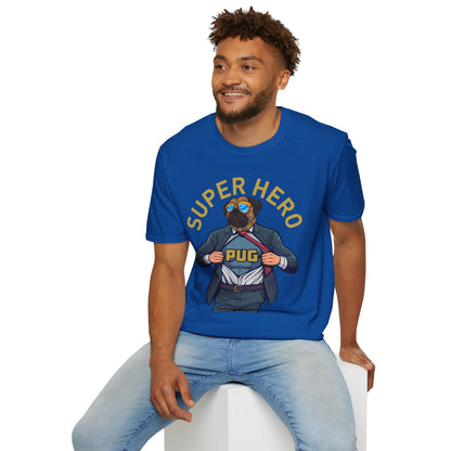 Pug Superhero Unisex T-Shirt — Funny Pug Dog Graphic Tee