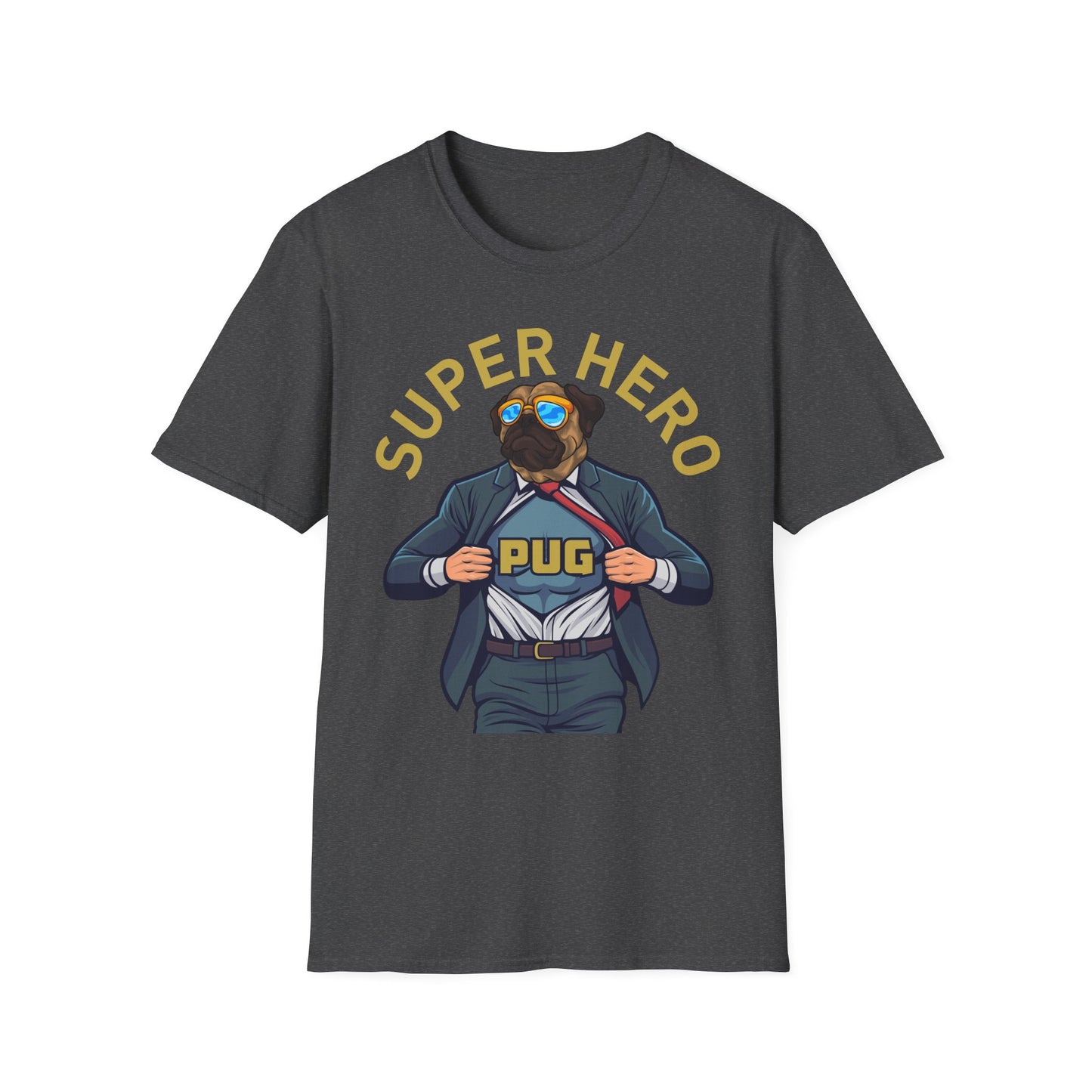 Pug Superhero Unisex T-Shirt — Funny Pug Dog Graphic Tee
