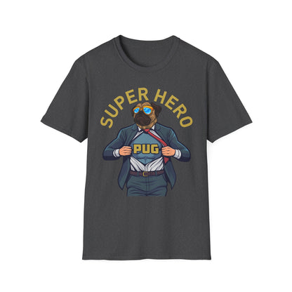 Pug Superhero Unisex T-Shirt — Funny Pug Dog Graphic Tee