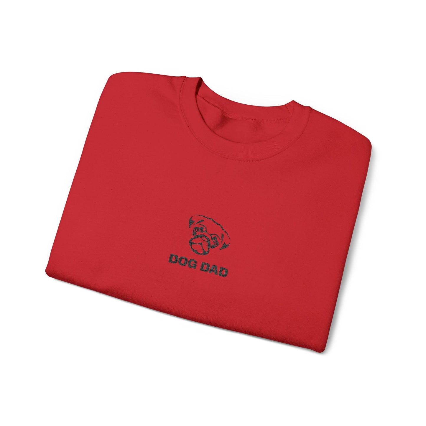 Dog Dad Pug Embroidered Crewneck