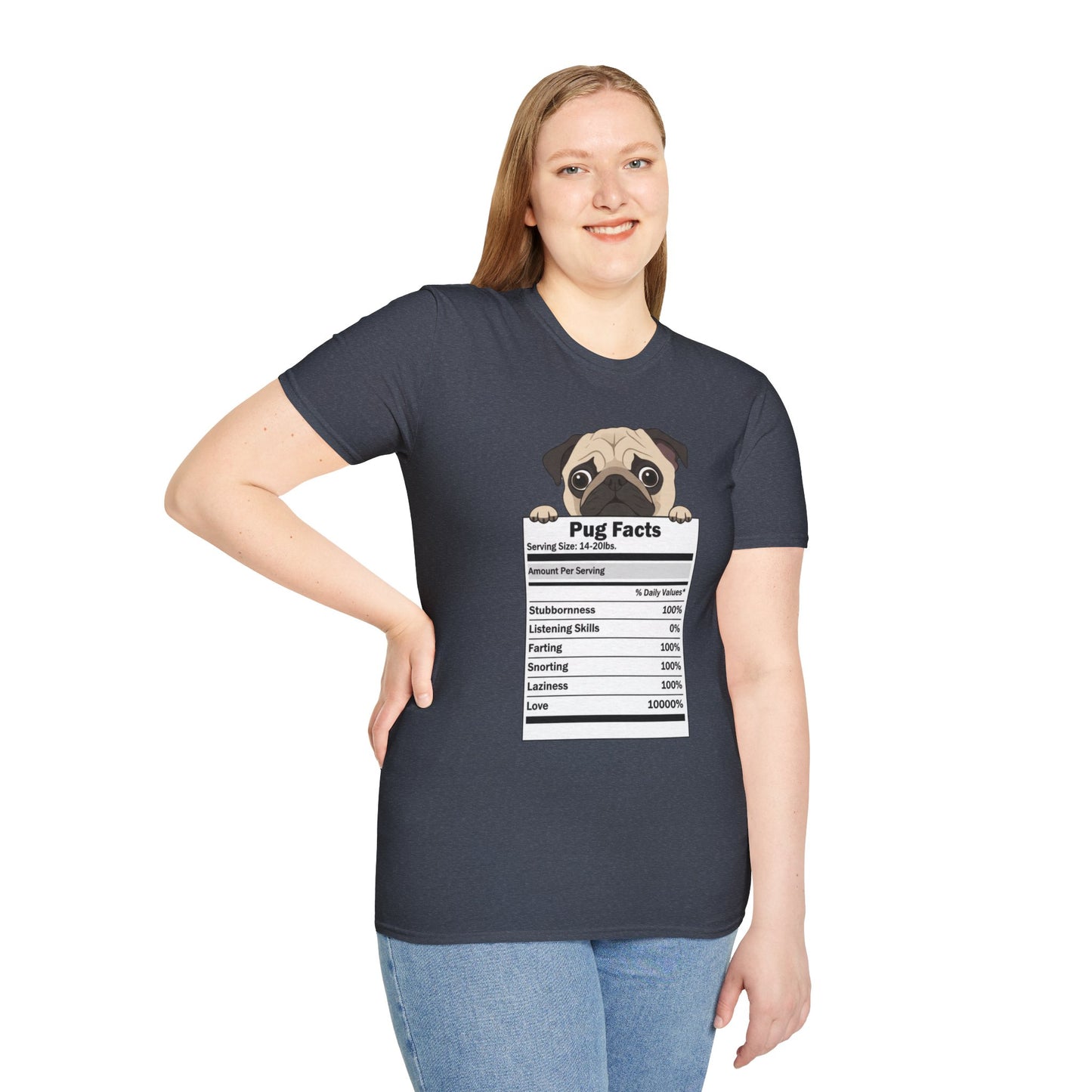 Funny Pug Facts T-Shirt — Pug Dog Graphic Tee