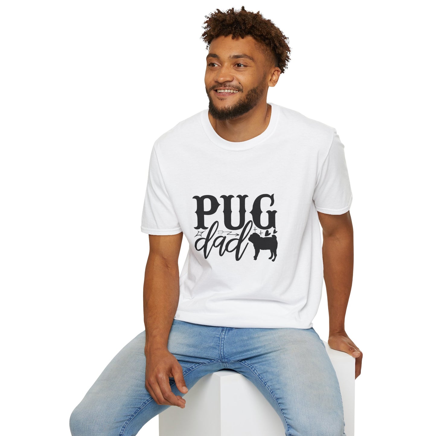 Pug Dad T-Shirt — Cute Pug Silhouette Tee for Dog Lovers, Father’s Day Gift