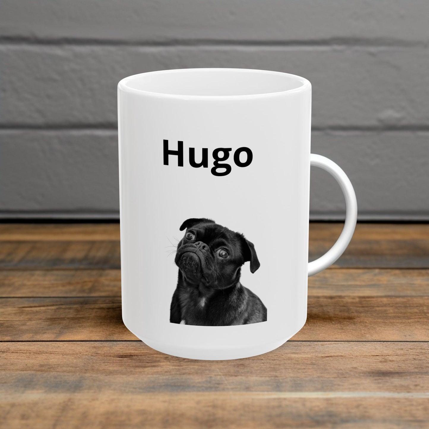 Custom Pug Mug — Personalized With Your Pug's Photo & Name 11oz & 15oz