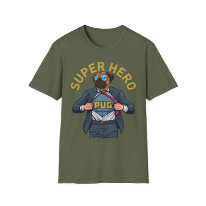 Pug Superhero Unisex T-Shirt — Funny Pug Dog Graphic Tee