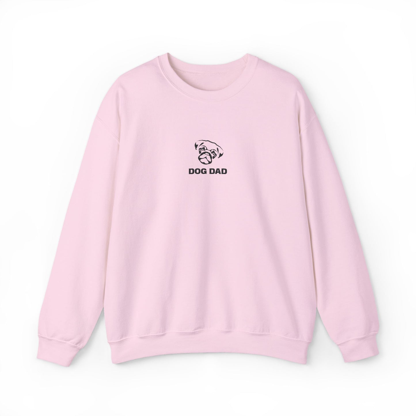 Dog Dad Pug Embroidered Crewneck