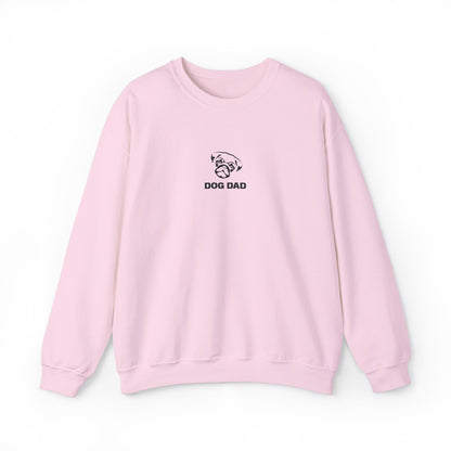 Dog Dad Pug Embroidered Crewneck