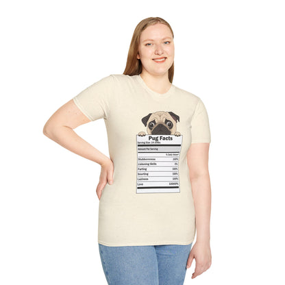 Funny Pug Facts T-Shirt — Pug Dog Graphic Tee