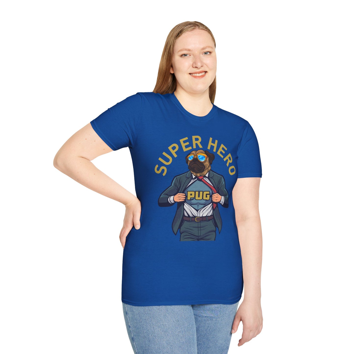 Pug Superhero Unisex T-Shirt — Funny Pug Dog Graphic Tee