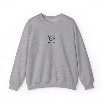 Dog Dad Pug Embroidered Crewneck