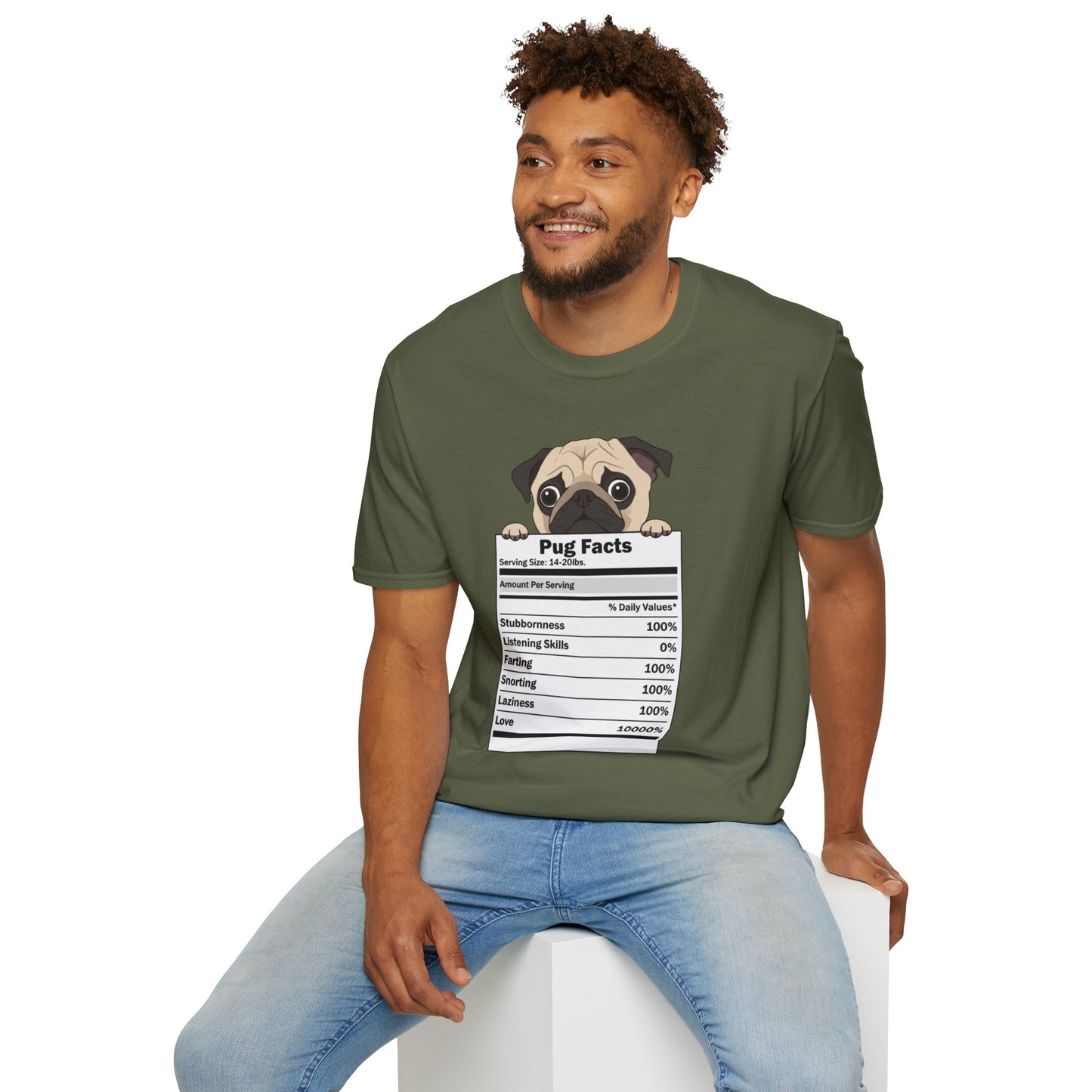 Funny Pug Facts T-Shirt — Pug Dog Graphic Tee