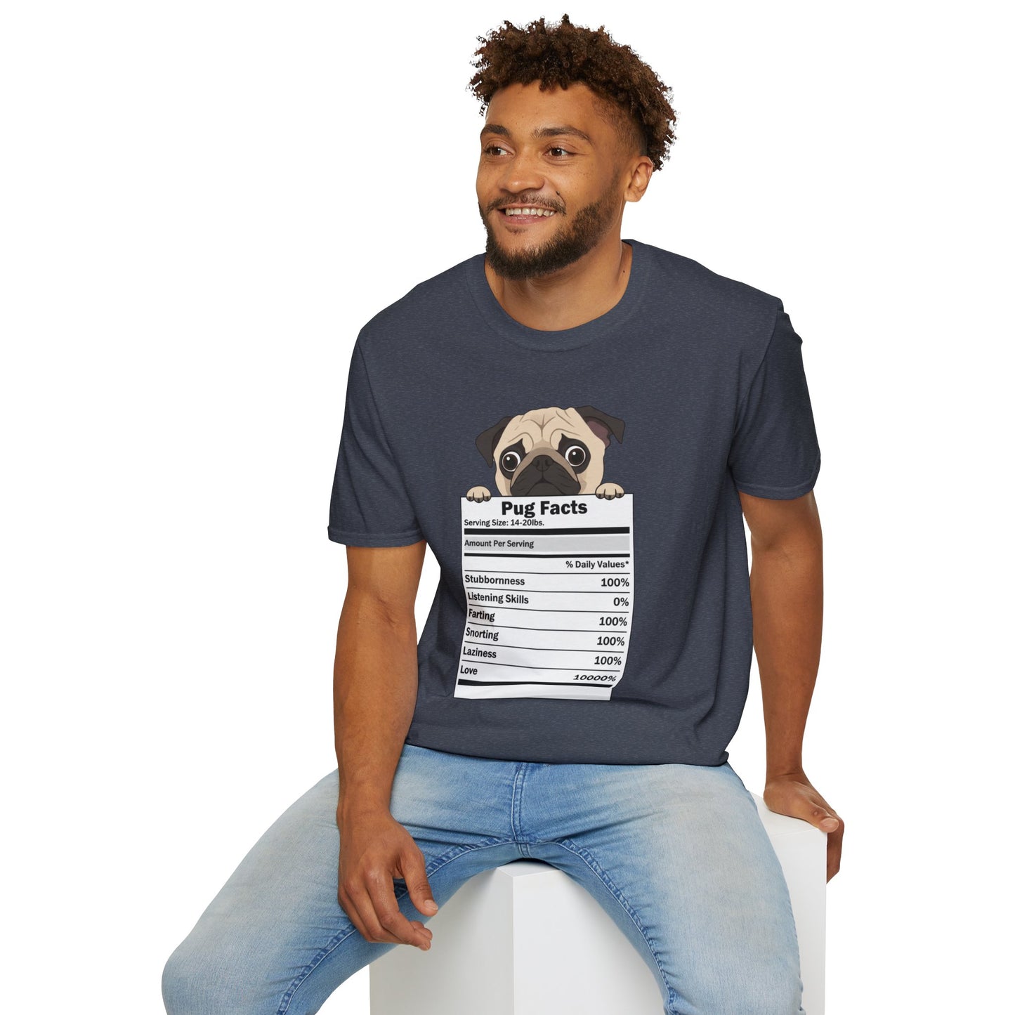 Funny Pug Facts T-Shirt — Pug Dog Graphic Tee