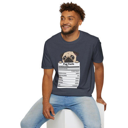 Funny Pug Facts T-Shirt — Pug Dog Graphic Tee