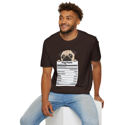 Funny Pug Facts T-Shirt — Pug Dog Graphic Tee