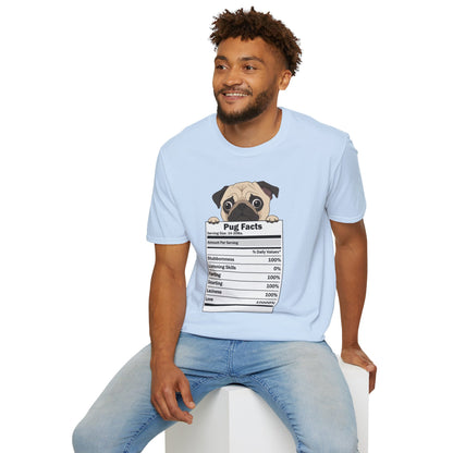 Funny Pug Facts T-Shirt — Pug Dog Graphic Tee