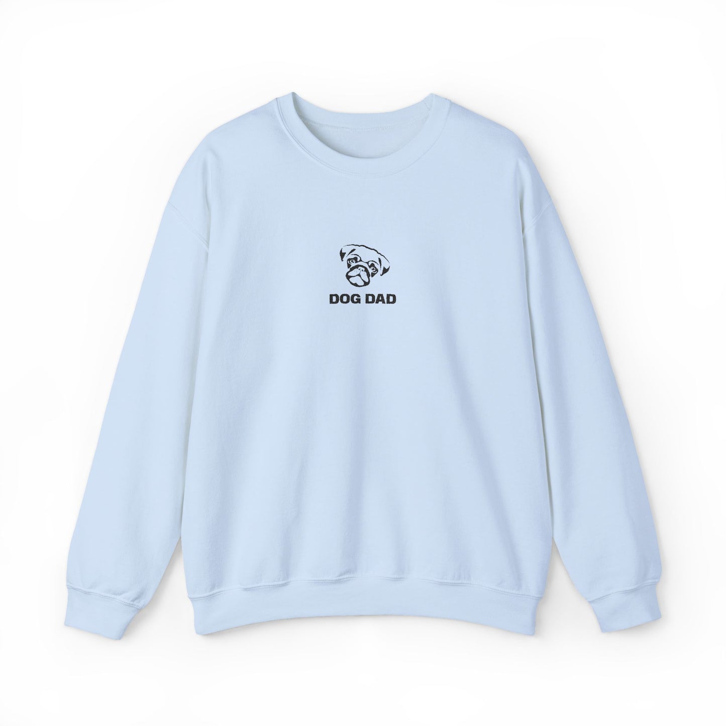 Dog Dad Pug Embroidered Crewneck