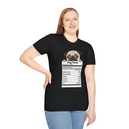 Funny Pug Facts T-Shirt — Pug Dog Graphic Tee