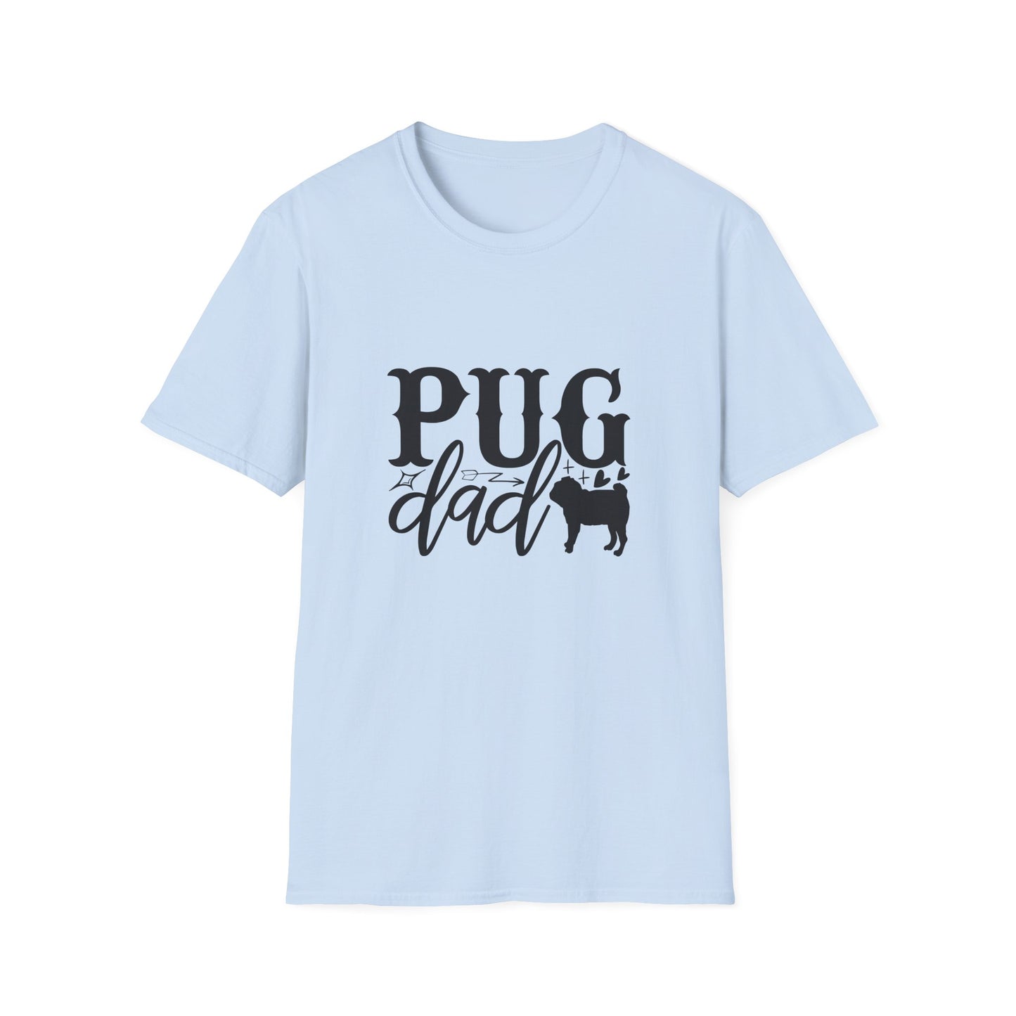 Pug Dad T-Shirt — Cute Pug Silhouette Tee for Dog Lovers, Father’s Day Gift