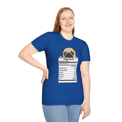 Funny Pug Facts T-Shirt — Pug Dog Graphic Tee