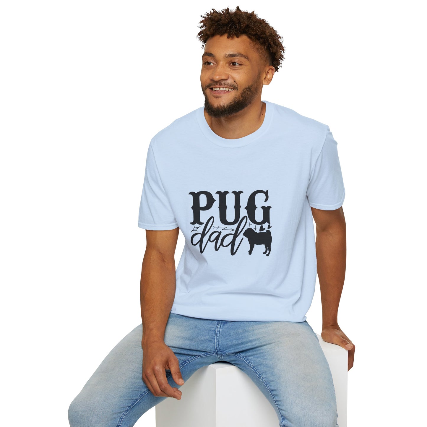 Pug Dad T-Shirt — Cute Pug Silhouette Tee for Dog Lovers, Father’s Day Gift