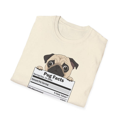Funny Pug Facts T-Shirt — Pug Dog Graphic Tee