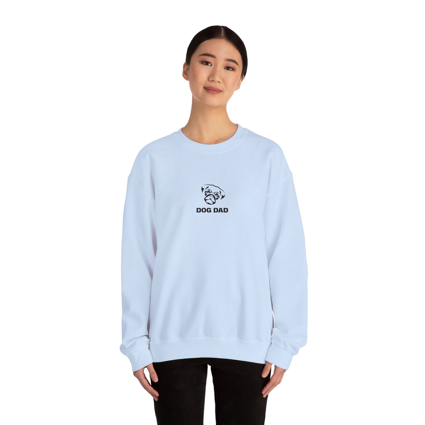 Dog Dad Pug Embroidered Crewneck