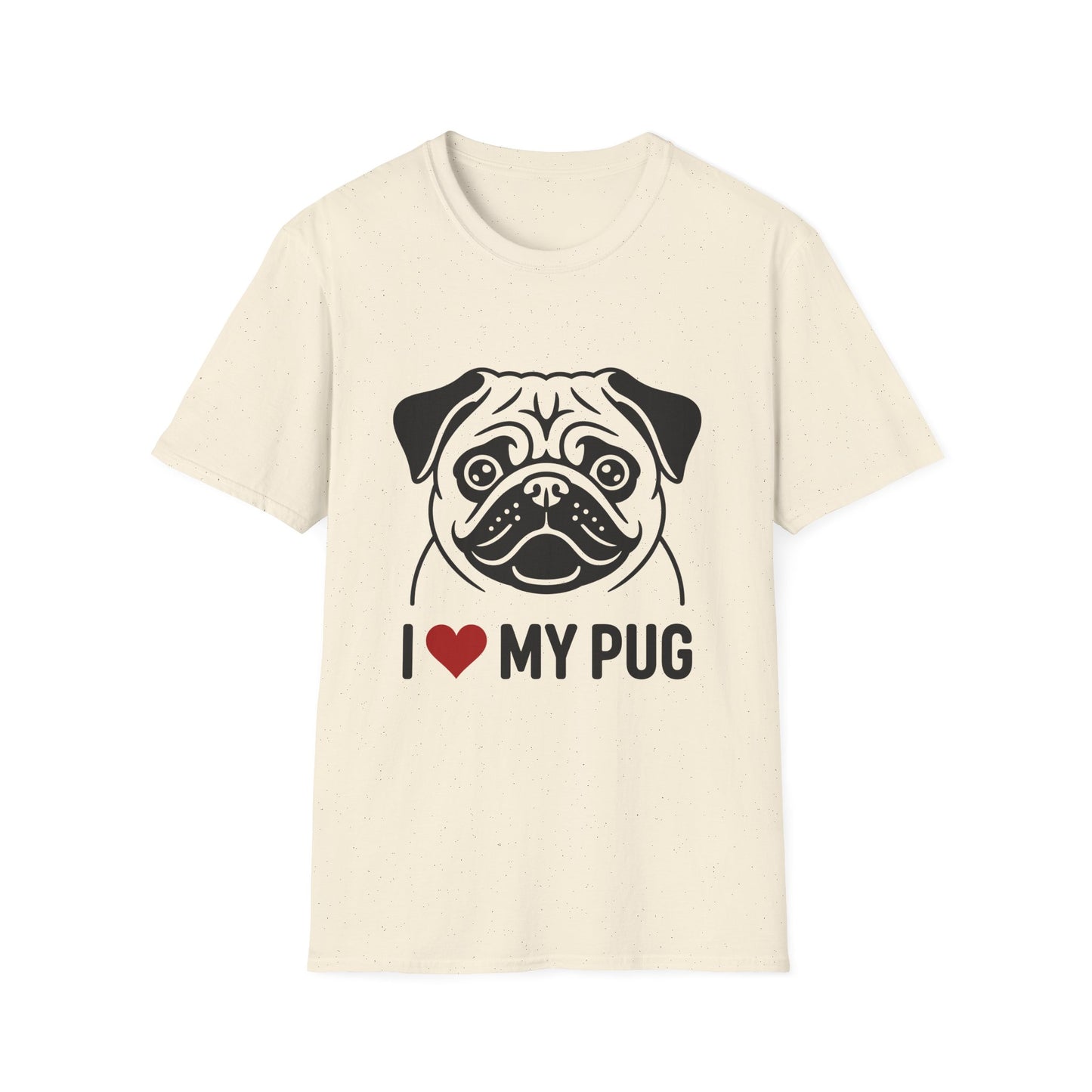 I Love My Pug T-Shirt — Cute Pug Silhouette Tee for Dog Lovers
