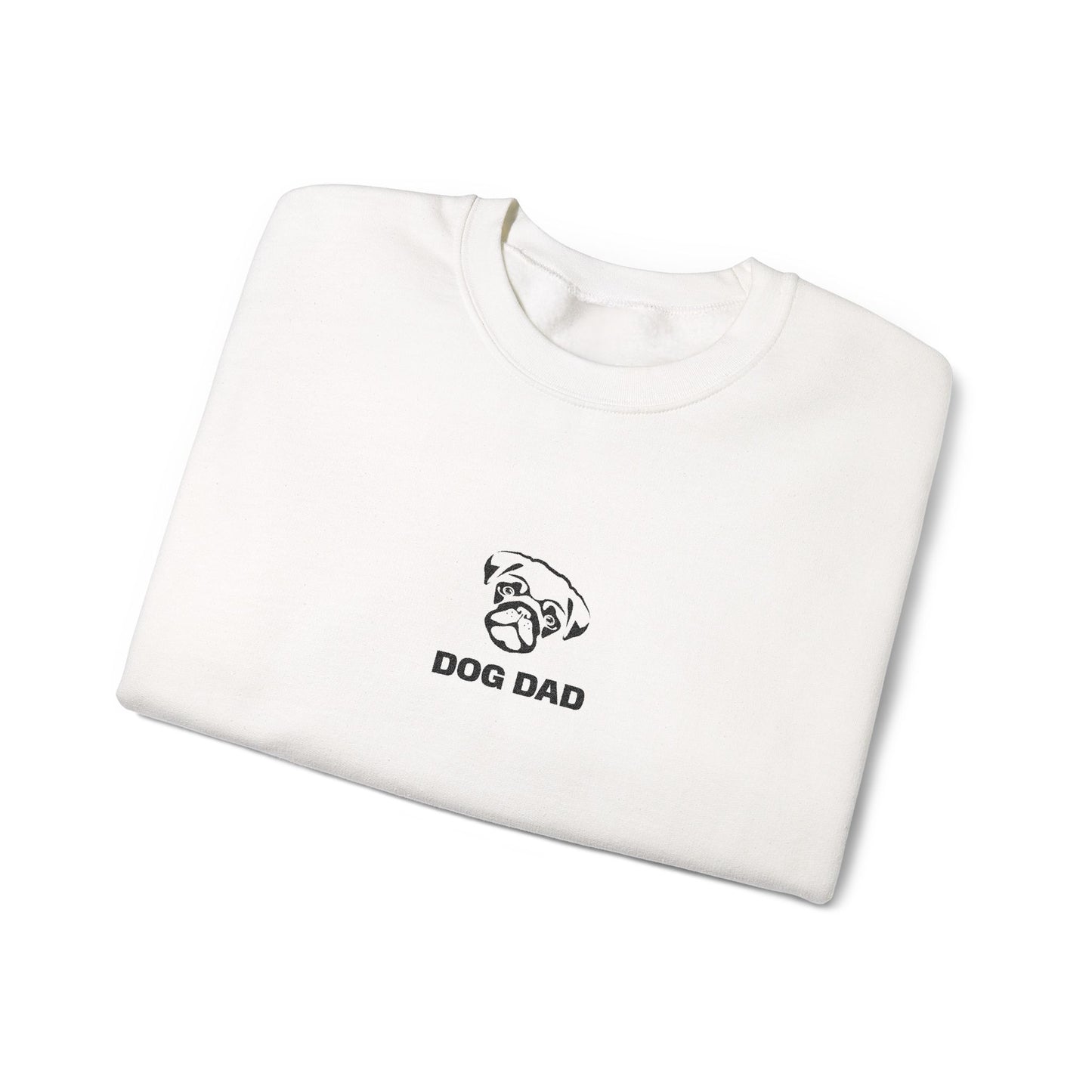 Dog Dad Pug Embroidered Crewneck