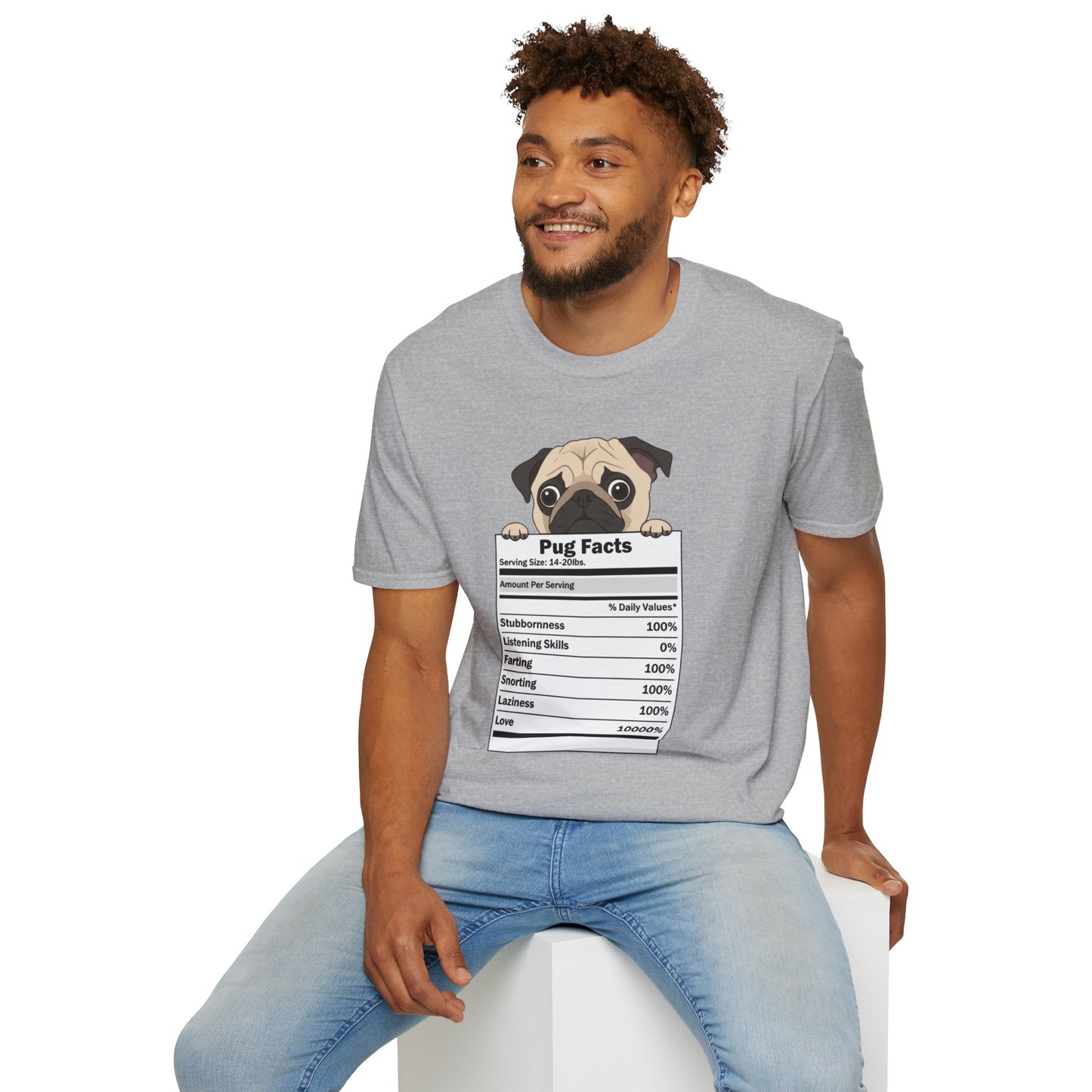 Funny Pug Facts T-Shirt — Pug Dog Graphic Tee