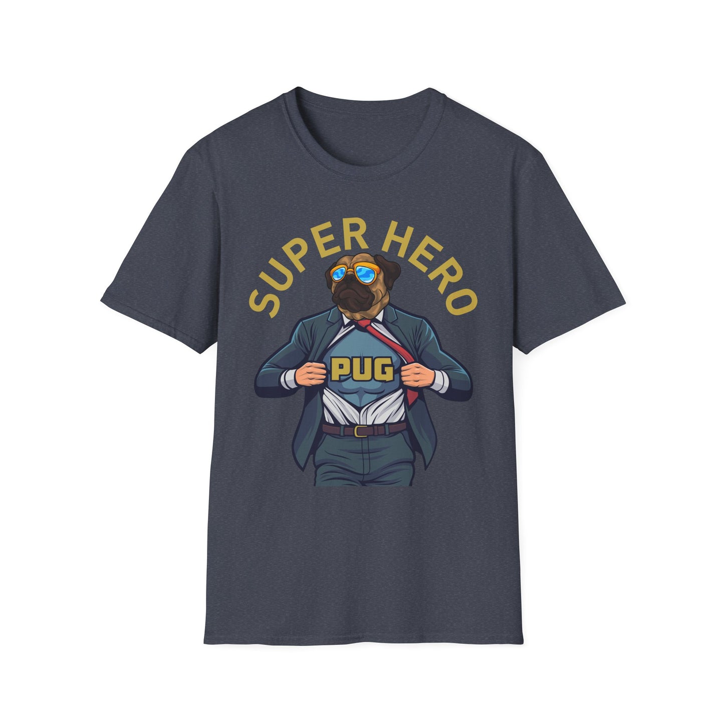 Pug Superhero Unisex T-Shirt — Funny Pug Dog Graphic Tee