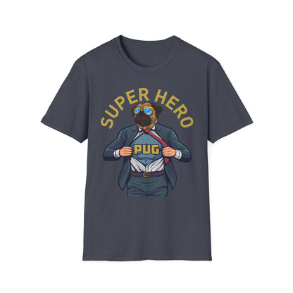 Pug Superhero Unisex T-Shirt — Funny Pug Dog Graphic Tee