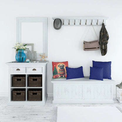 Pug Christmas Throw Pillow