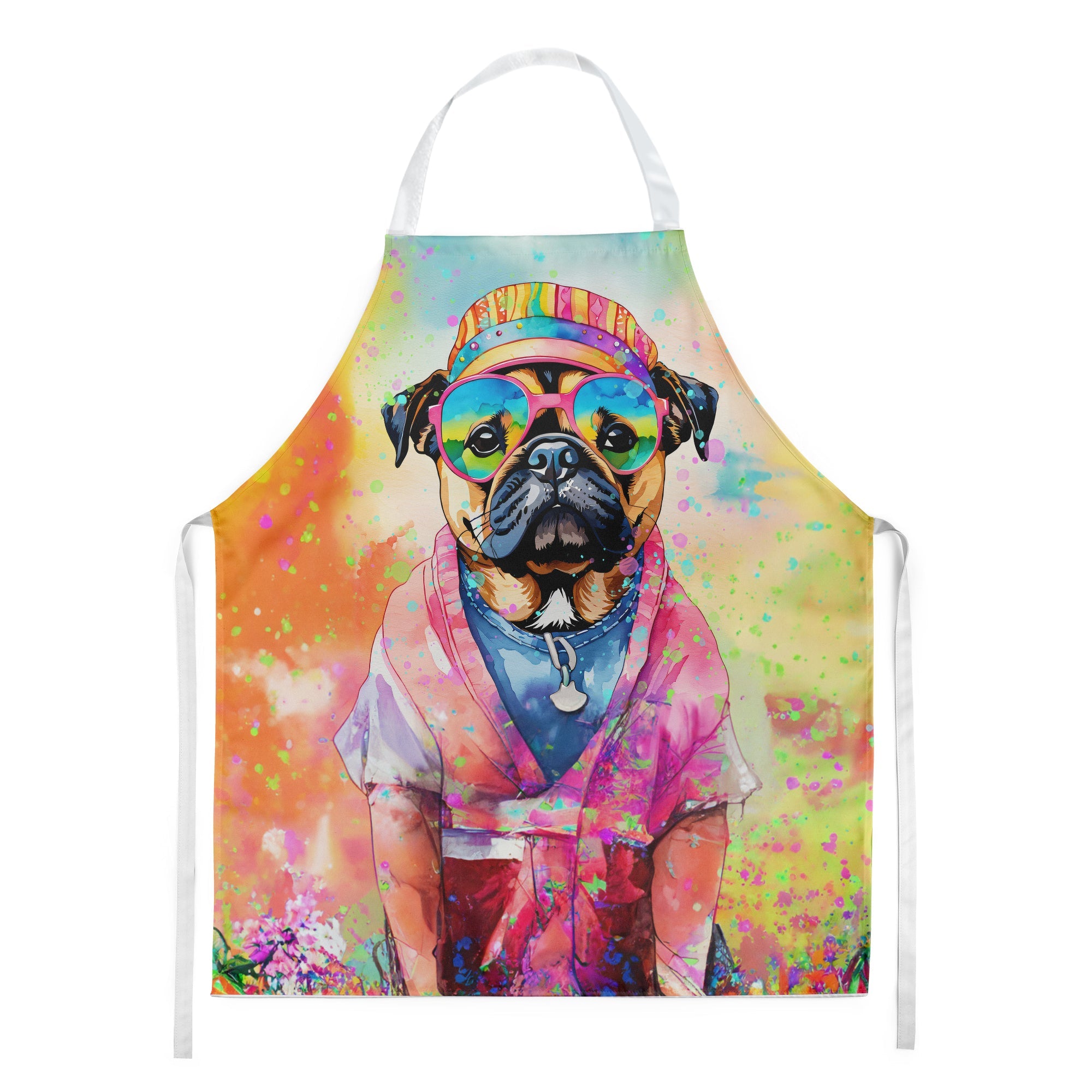 Pug Hippie Dawg Apron-0