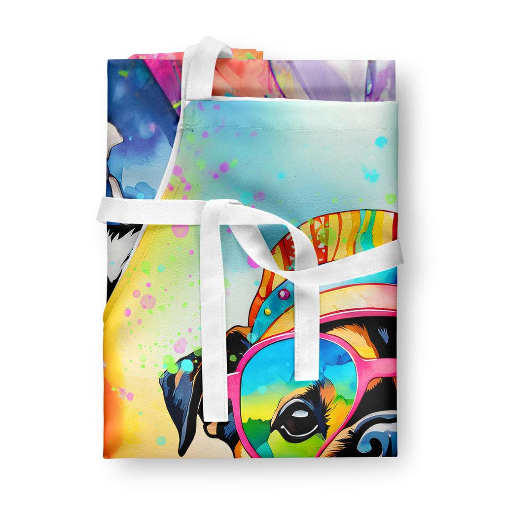 Pug Hippie Dawg Apron-2