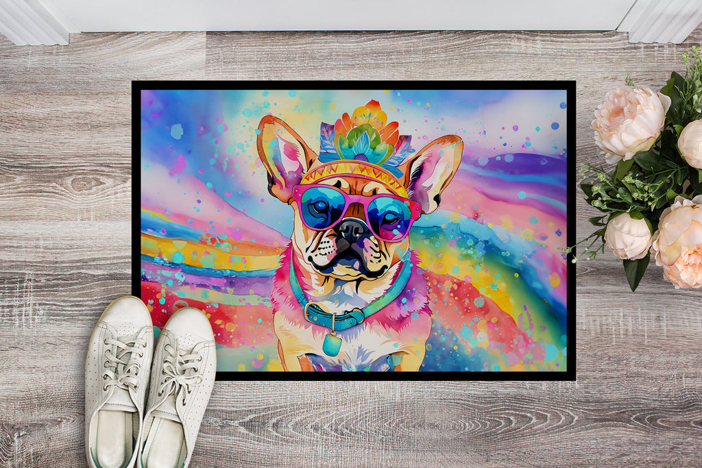 Pug Hippie Dawg Doormat-1