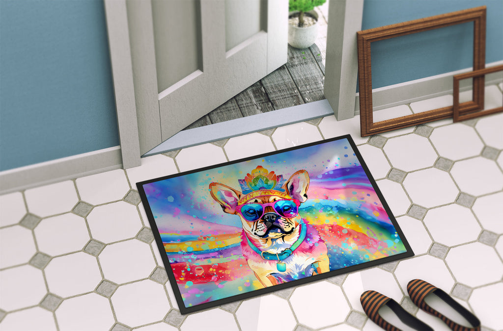Pug Hippie Dawg Doormat-3