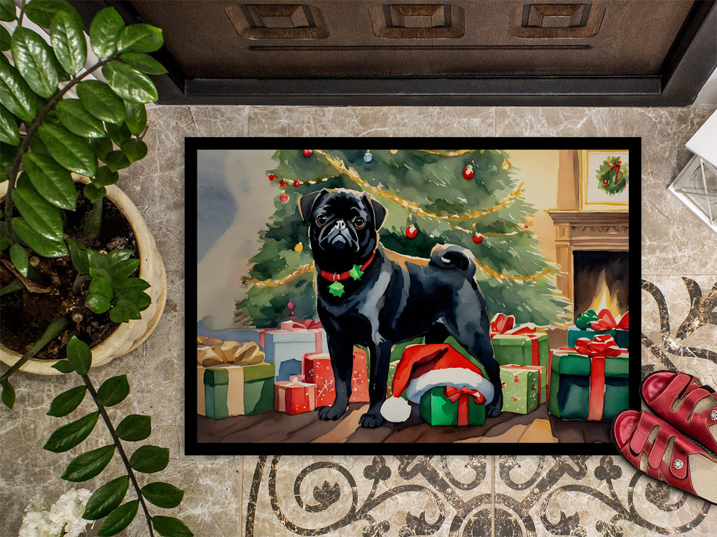 Pug Cozy Christmas Doormat-2