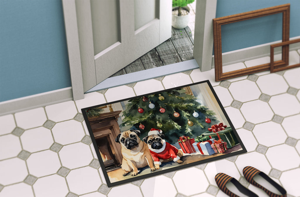 Pug Cozy Christmas Doormat-3