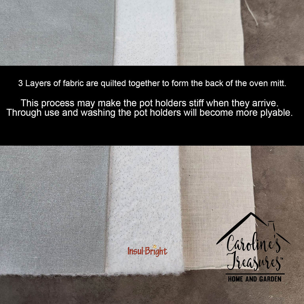 Pug in Sunflowers Pair of Pot Holders-3